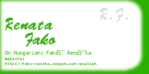 renata fako business card